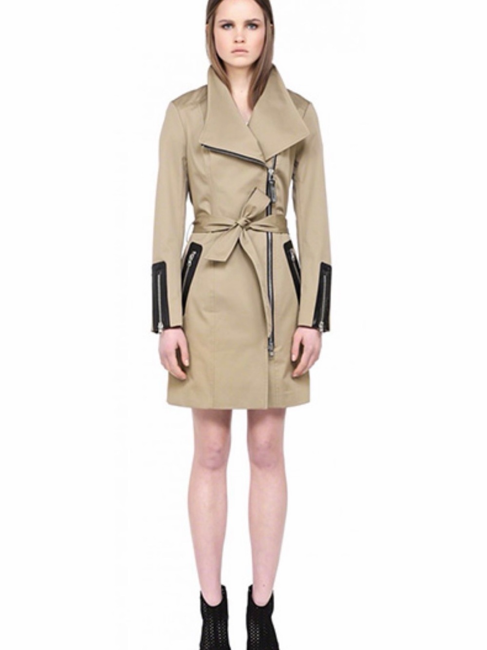 Mackage Tan Trench Coat - Picture 2 of 15